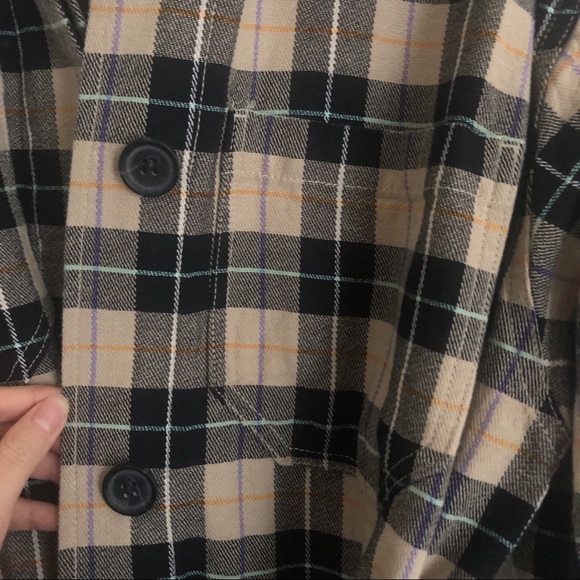 NWOT Monki Check Pattern Tie Jacket - Picture 7 of 7